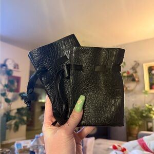Black Drawstring Pouch Duo